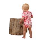 RINGERS BOOT SCOOTIN BABIES SHORT SLEEVE ROMPER - BARELY PINK