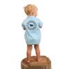 RINGERS WESTERN BABIES  SHORT SLEEVE WORK SHIRT ROMPER - SKY BLUE