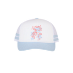 RINGERS WESTERN STARDUST KIDS FOAM TRUCKER CAP - WHITE / LIGHT BLUE
