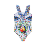 CAMILLA KIDS STRAIGHT NECK ONE PIECE W FRILL 4-10 - TILES DARLS