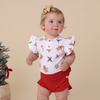 SNUGGLE HUNNY GINGERBREAD SHORT SLEEVE BODYSUIT WITH FRILL