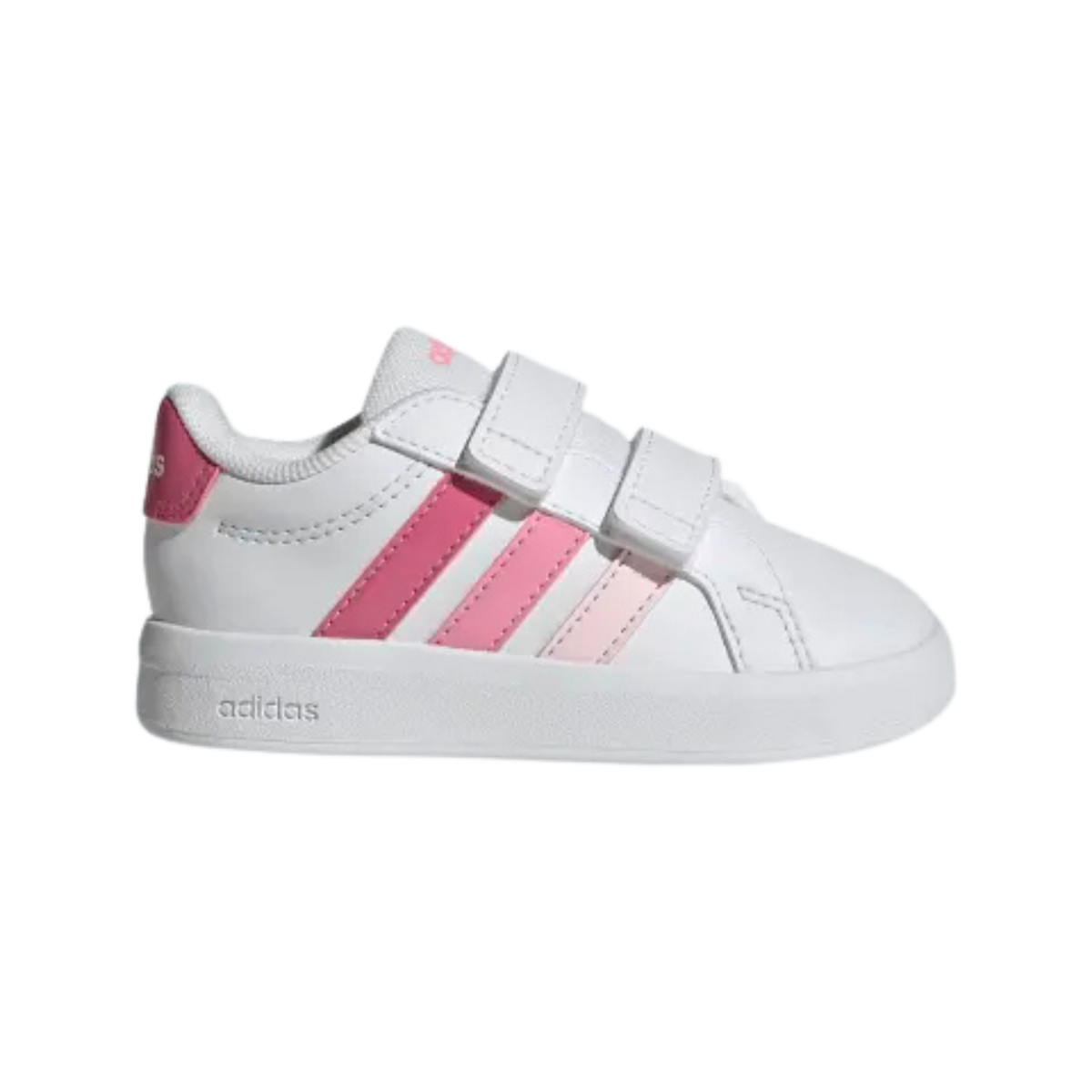 ADIDAS KIDS GRAND COURT 3.0 WHITE / PINK STRIPE