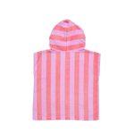 CRYWOLF HOODED TOWEL - FLAMINGO STRIPE