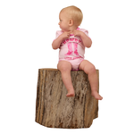 HOWDY COWGIRL BABIES SS ROMPER - BALLET PINK