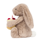 JELLYCAT BASHFUL BEIGE BUNNY 'BIRTHDAY