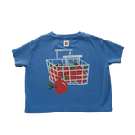 BY GEE APPLE OVERSIZED BOXY TEE - BLUEBIRD