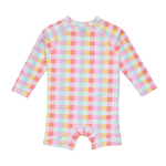 CRYWOLF BABY RASH SUIT - POP GINGHAM