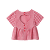 CUBBY POPPY TOP - RUBY CHECK