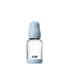 BIBS GLASS BABY BOTTLE COMPLETE SET LATEX - BABY BLUE