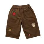 BY GEE CROPPED WIDE LEG CARGO PANT - CHOCOLATE