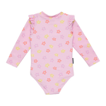 CRYWOLF BABY LONG SLEEVE SWIMSUIT - HIBISCUS BLOOM