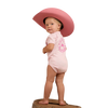RINGERS WESTERN BABIES SHORT SLEEVE ROMPER - PASTEL PINK