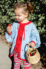 POSS & SOSS TIE UP CARDIGAN - CHERRY BOMB