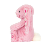 Jellycat Blushkin Blossom Luxe Bunny side view- premium soft toy gift for baby