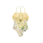 CAMILLA KIDS STRAIGHT NECK ONE PIECE W ROSETTES 4-10 - DAISY CHAINS