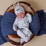 SNUGGLE HUNNY OCEAN SLEEPSUIT ZIP FOOTIE