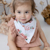 SNUGGLE HUNNY DRIBBLE BIB - ROSEBUD