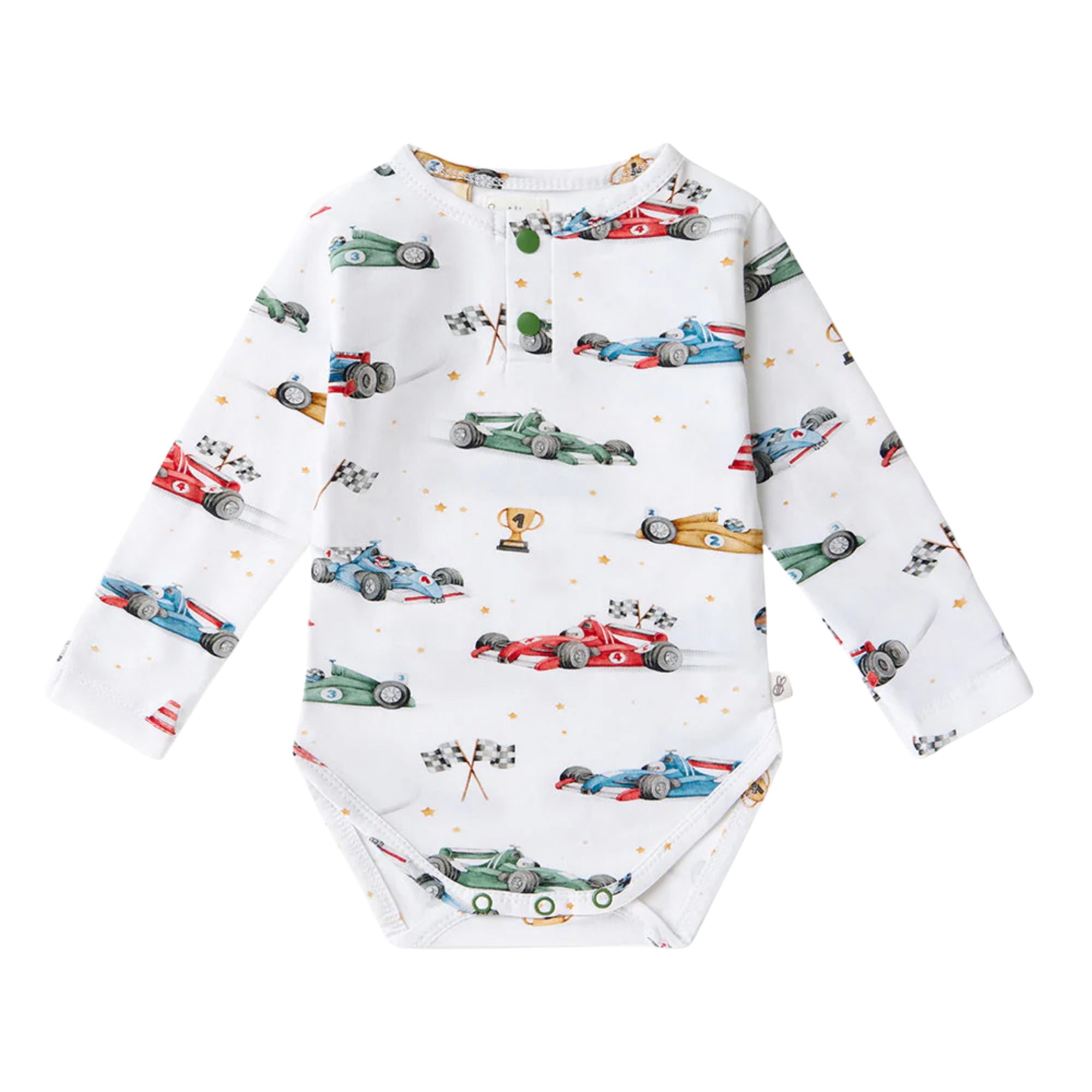 SNUGGLE HUNNY LITTLE RACERS LONG SLEEVE BODYSUIT