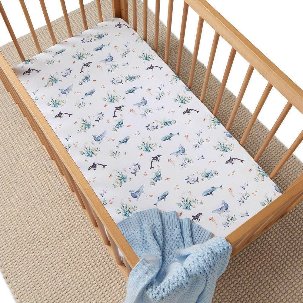 SNUGGLE HUNNY OCEAN FITTED COT SHEET – Active Baby co
