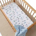SNUGGLE HUNNY OCEAN FITTED COT SHEET