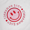 CINNAMON BABY SMILEY TEE - WHITE