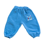 BY GEE COTTON WIDE LEG SWEATPANT - BLUEBIRD