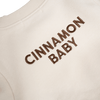 CINNAMON BABY LOGO ROMPER - CREAM