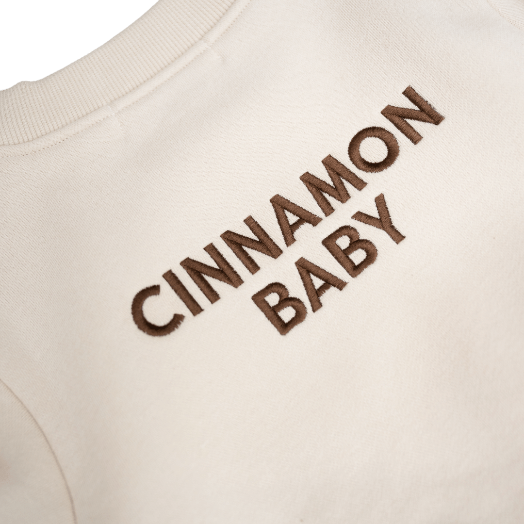 CINNAMON BABY LOGO ROMPER - CREAM – Active Baby co