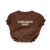 CINNAMON BABY LOGO ROMPER - CHOCOLATE