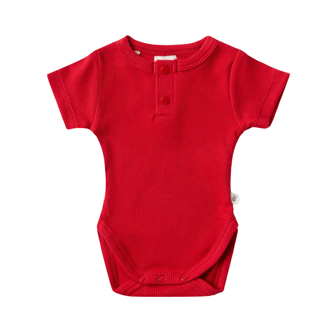 SNUGGLE HUNNY RED SHORT SLEEVE BODYSUIT