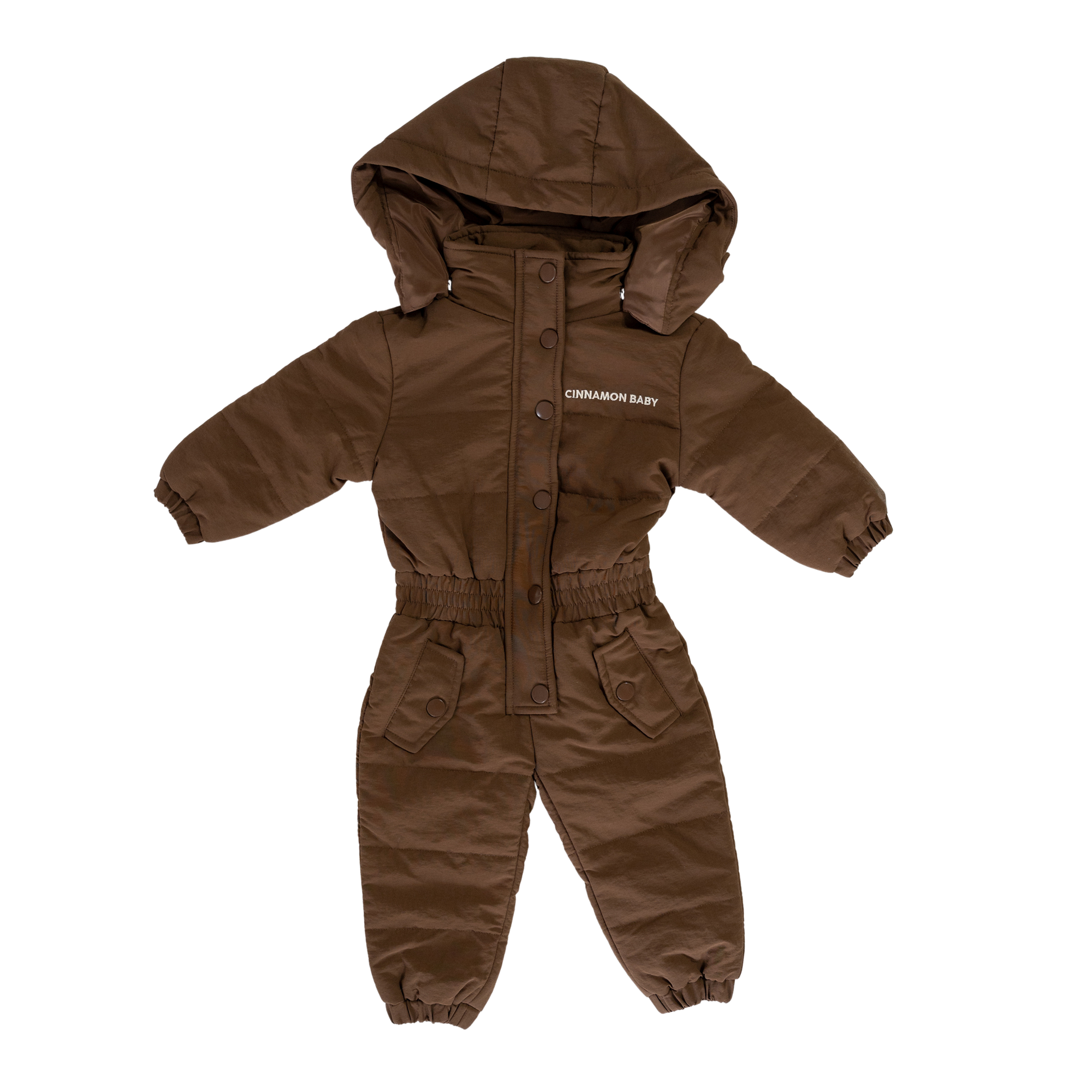 CINNAMON BABY SNOWSUIT - CHOCOLATE
