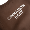 CINNAMON BABY LOGO ROMPER - CHOCOLATE
