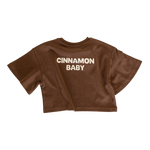 CINNAMON BABY PUFF OVERSIZED TEE - CHOCOLATE
