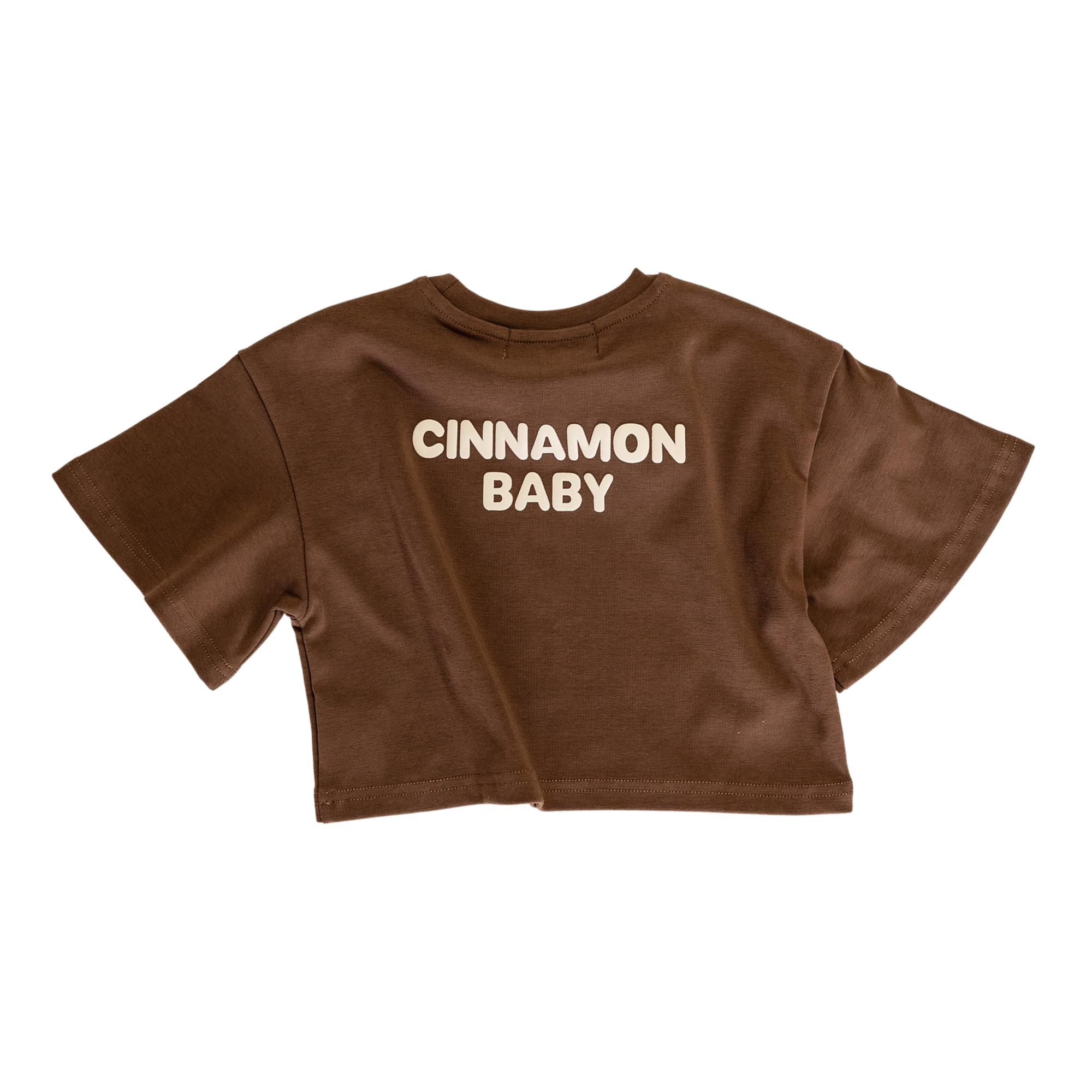 CINNAMON BABY PUFF OVERSIZED TEE - CHOCOLATE