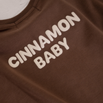 CINNAMON BABY PUFF OVERSIZED TEE - CHOCOLATE
