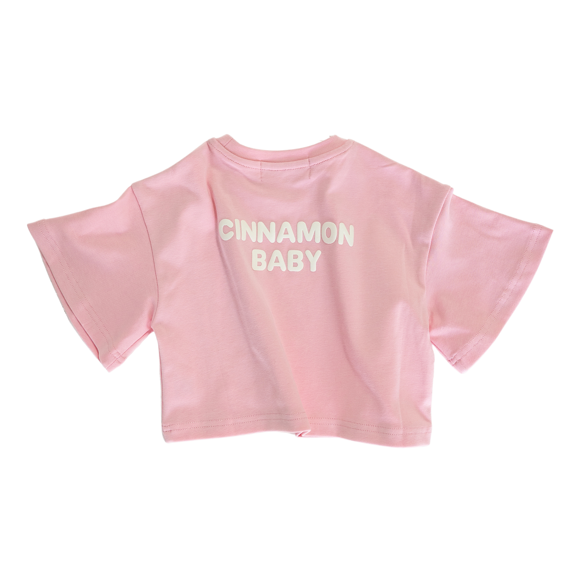 CINNAMON BABY PUFF OVERSIZED TEE - PINK