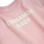 CINNAMON BABY PUFF OVERSIZED TEE - PINK