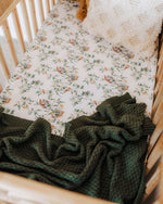 SNUGGLE HUNNY OLIVE DIAMOND KNIT BLANKET