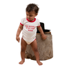 RINGERS WESTERN FIRST RODEO BABY SHORT SLEEVE ROMPER - OFF WHITE / RED