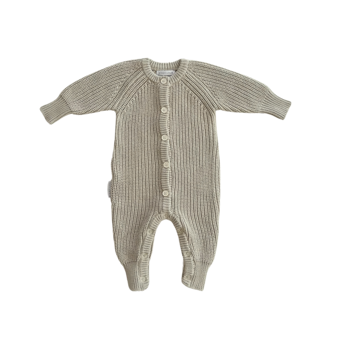 ZIGGY LOU CLASSIC KNIT ROMPER - MOSS
