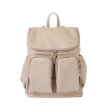 OIOI SIGNATURE NAPPY BACKPACK - OAT  DIMPLE FAUX LEATHER