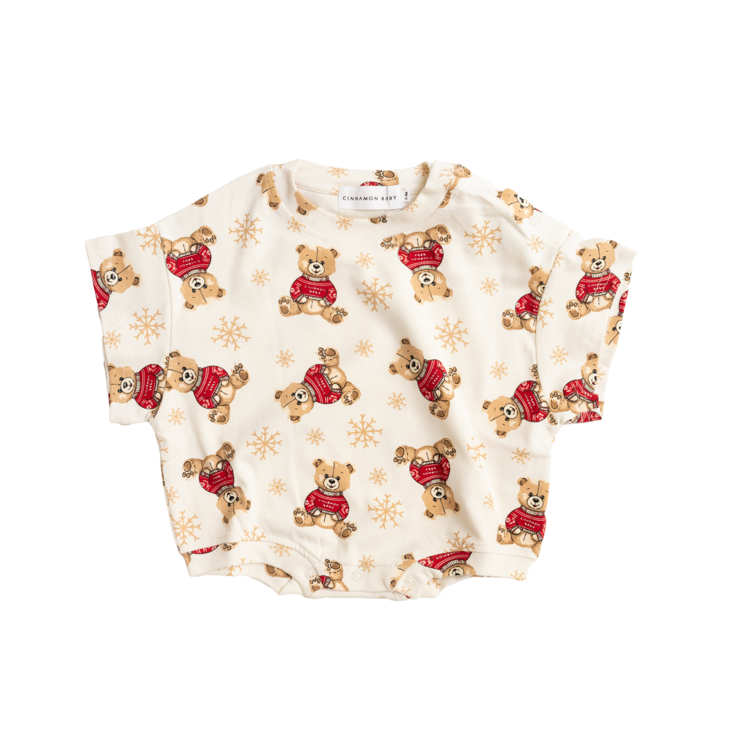 CINNAMON BABY TEDDY T-SHIRT ROMPER