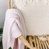 SNUGGLE HUNNY BLUSH PINK DIAMOND KNIT BLANKET