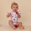 SNUGGLE HUNNY GINGERBREAD SHORT SLEEVE BODYSUIT WITH FRILL