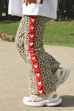 POSS & SOSS HEART FLARES IN LEOPARD