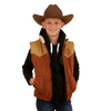 RINGERS WESTERN KYNUNA KIDS PUFFER VEST - TOBACCO / TAN