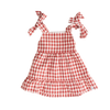 CINNAMON BABY CRIMSON GINGHAM DRESS