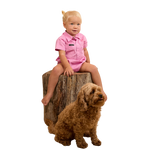RINGERS WESTERN BABIES  SHORT SLEEVE WORK SHIRT ROMPER - PASTEL PINK