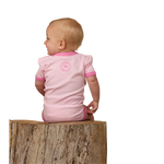 HOWDY COWGIRL BABIES SS ROMPER - BALLET PINK