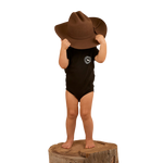 RINGERS WESTERN BABIES SHORT SLEEVE ROMPER - BLACK